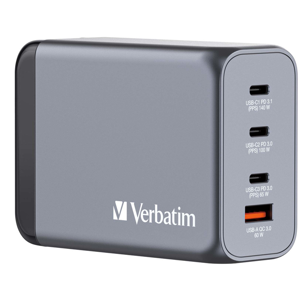 VERBATIM Charger GNC-240 GaN with 4 Port