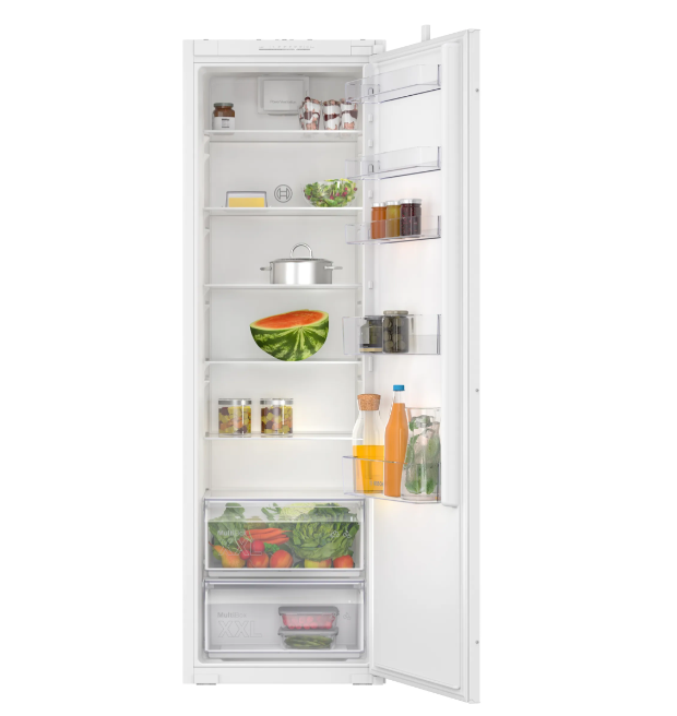 Bosch Refrigerator | KIR815SE0 | Energy efficiency class E | Built-in | Larder | Height 177.2 cm | Fridge net capacity 310 L | Freezer net capacity 0 L | 35 dB | White