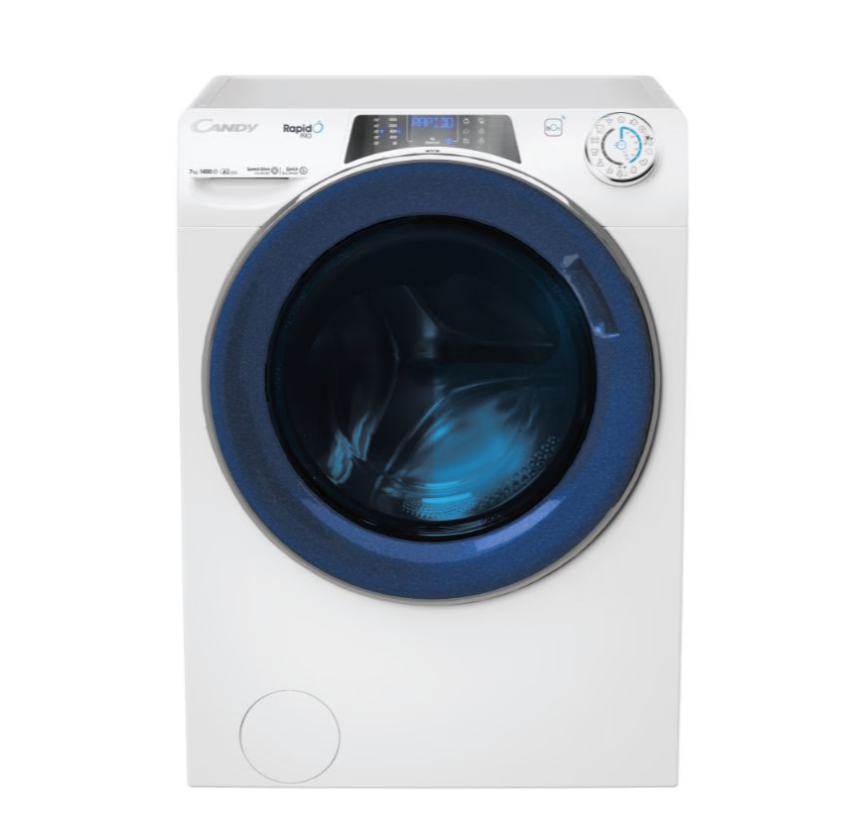 Candy | Washing Machine | RP4476BWMUC8/1-S | Energy efficiency class A | Front loading | Washing capacity 7 kg | 1400 RPM | Depth 45 cm | Width 60 cm | Display | TFT | Steam function | Wi-Fi | White
