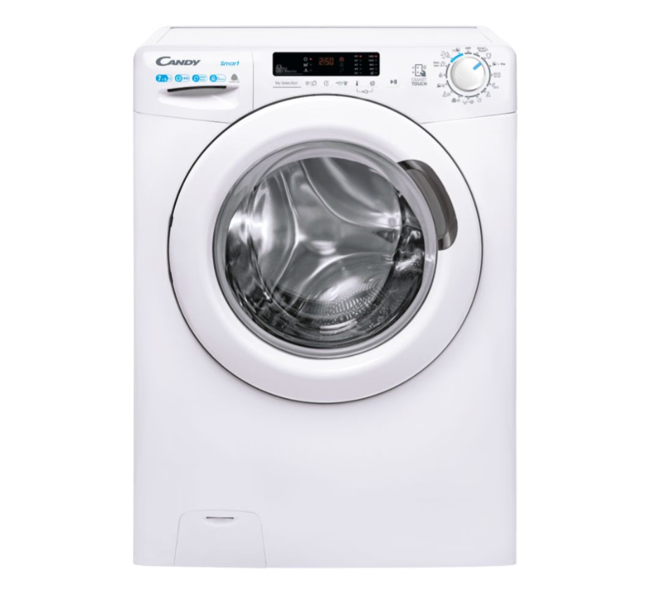 Candy | Washing Machine with Dryer | CSWS 4752DWE/1-S | Energy efficiency class E | Front loading | Washing capacity 7 kg | 1400 RPM | Depth 53 cm | Width 60 cm | Display | LCD | Drying system | Drying capacity 5 kg | Steam function | White