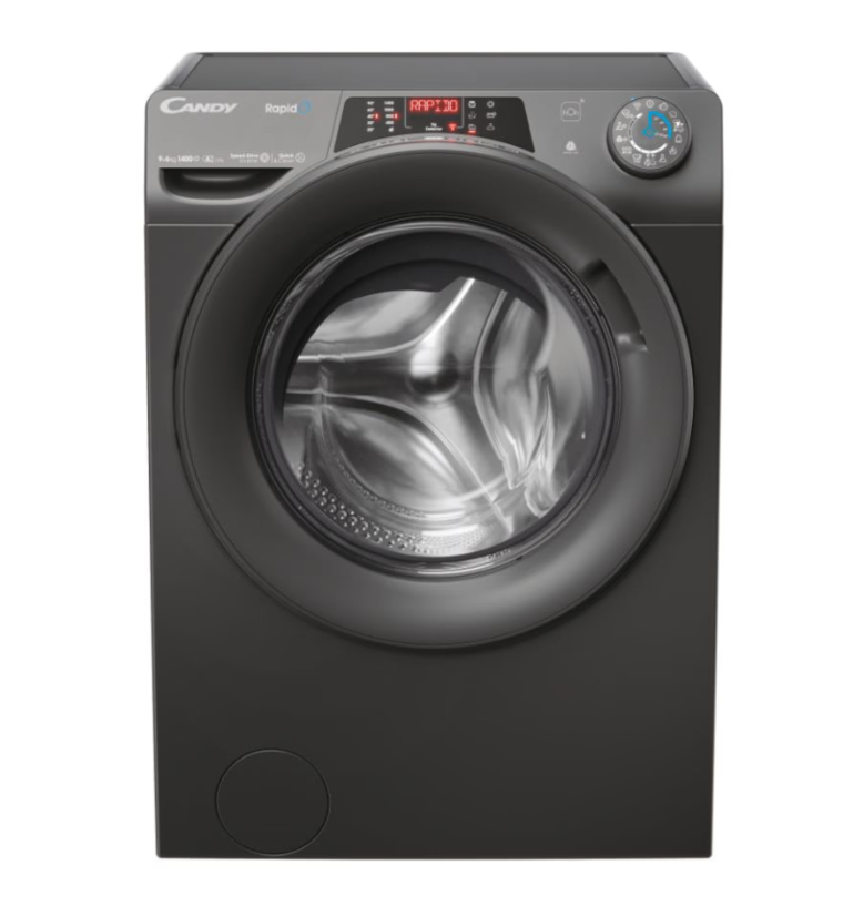 Candy | Washing Machine with Dryer | ROW 4966DWRR7-S | Energy efficiency class D | Front loading | Washing capacity 9 kg | 1400 RPM | Depth 58 cm | Width 60 cm | Display | TFT | Drying system | Drying capacity 6 kg | Steam function | Anthracite