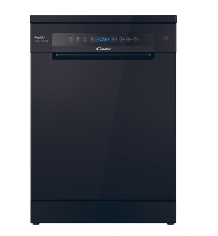 Dishwasher | CF 5C6F0B | Free standing | Width 59.7 cm | Number of place settings 15 | Number of programs 8 | Energy efficiency class C | Display | Black