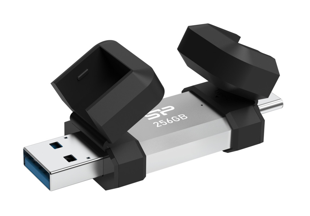 Silicon Power Dual USB Drive | Mobile C51 | 256 GB | USB Type-A and USB Type-C | Silver