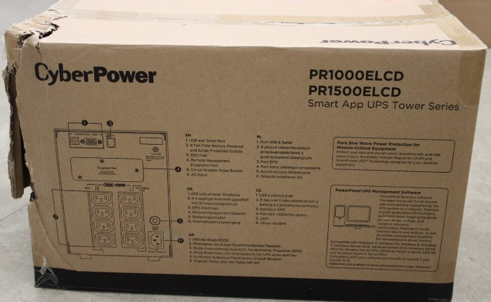 SALE OUT.CyberPower PR1500ELCD Smart App UPS Systems CyberPower Smart App UPS Systems PR1500ELCD 1500 VA 1350 W DAMAGED PACKAGING, SCRATCHES ON SIDE | CyberPower | Smart App UPS Systems | PR1500ELCD | 1500 VA | 1350 W | DAMAGED PACKAGING, SCRATCHES ON SIDE