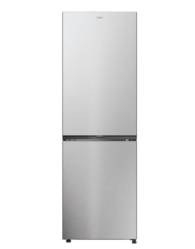 Candy Refrigerator | CNCQ2T618EX | Energy efficiency class E | Free standing | Combi | Height 185 cm | No Frost system | Fridge net capacity 235 L | Freezer net capacity 120 L | 38 dB | Inox