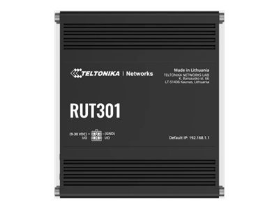 Ethernet Router | RUT301 | No Wi-Fi | 10/100 Mbit/s | Ethernet LAN (RJ-45) ports 5 | Mesh Support No | MU-MiMO No | No mobile broadband