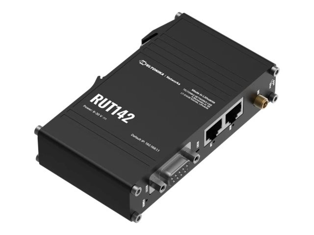 Ethernet Router with RS232 (RUT142000000) | RUT142 | 802.11n | 10/100 Mbit/s | Ethernet LAN (RJ-45) ports 1 | Mesh Support No | MU-MiMO No | No mobile broadband