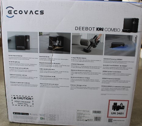 SALE OUT.  | Ecovacs Robotic Vacuum Cleaner+Handheld | DEEBOT X2 COMBO | Wet&Dry | Operating time (max) 210 min | 6400 mAh | Dust capacity 0.42 L | 8700 Pa | Black | DAMAGED PACKAGING, DIRTY, SCARTCHED