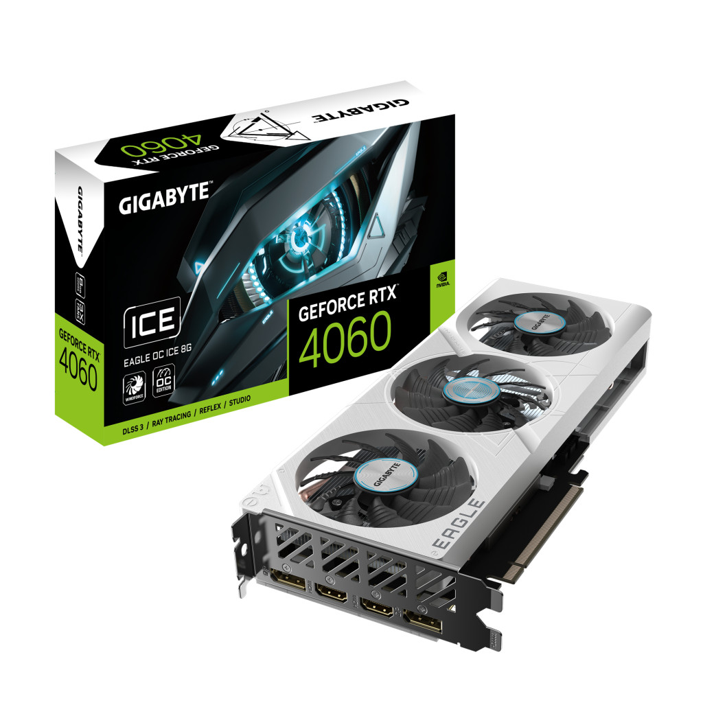 Gigabyte GV-N4060EAGLEOC ICE-8GD | NVIDIA | 8 GB | GeForce RTX 4060 | GDDR6 | Memory clock speed 2505 MHz