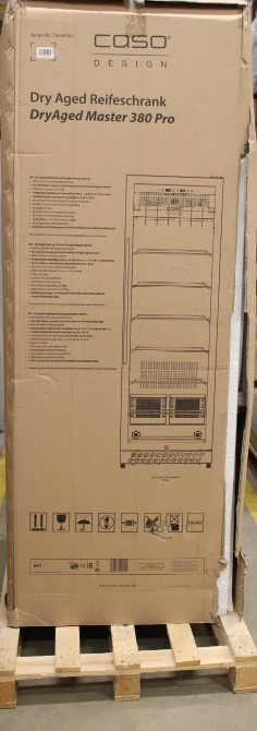 SALE OUT. | Caso | Dry aging cabinet with compressor technology | DryAged Master 380 Pro | Energy efficiency class Not apply | Food-ageing cabinet with compressor technology | Free standing | Bottles capacity Not apply | Cooling type  Compressor technology | Stainless steel | DAMAGED PACKAGING