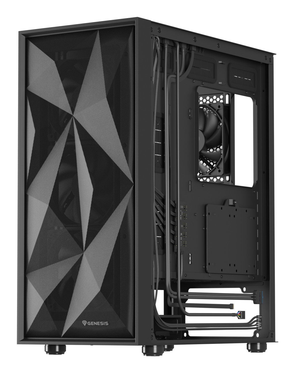 NATEC Genesis PC Case Diaxid 605F black