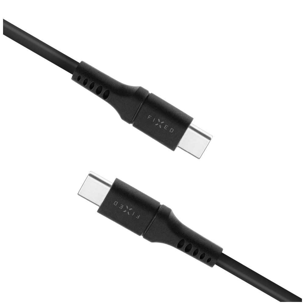 Fixed | Liquid Silicone Cable USB-C/USB-C, 1.2m, 60W | FIXDLS-CC12-BK