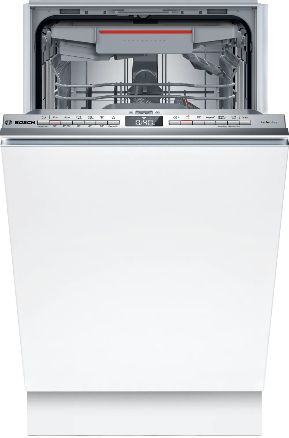 Dishwasher | SPV6YMX01E | Built-in | Width 45 cm | Number of place settings 10 | Number of programs 6 | Energy efficiency class B | Display | AquaStop function | White