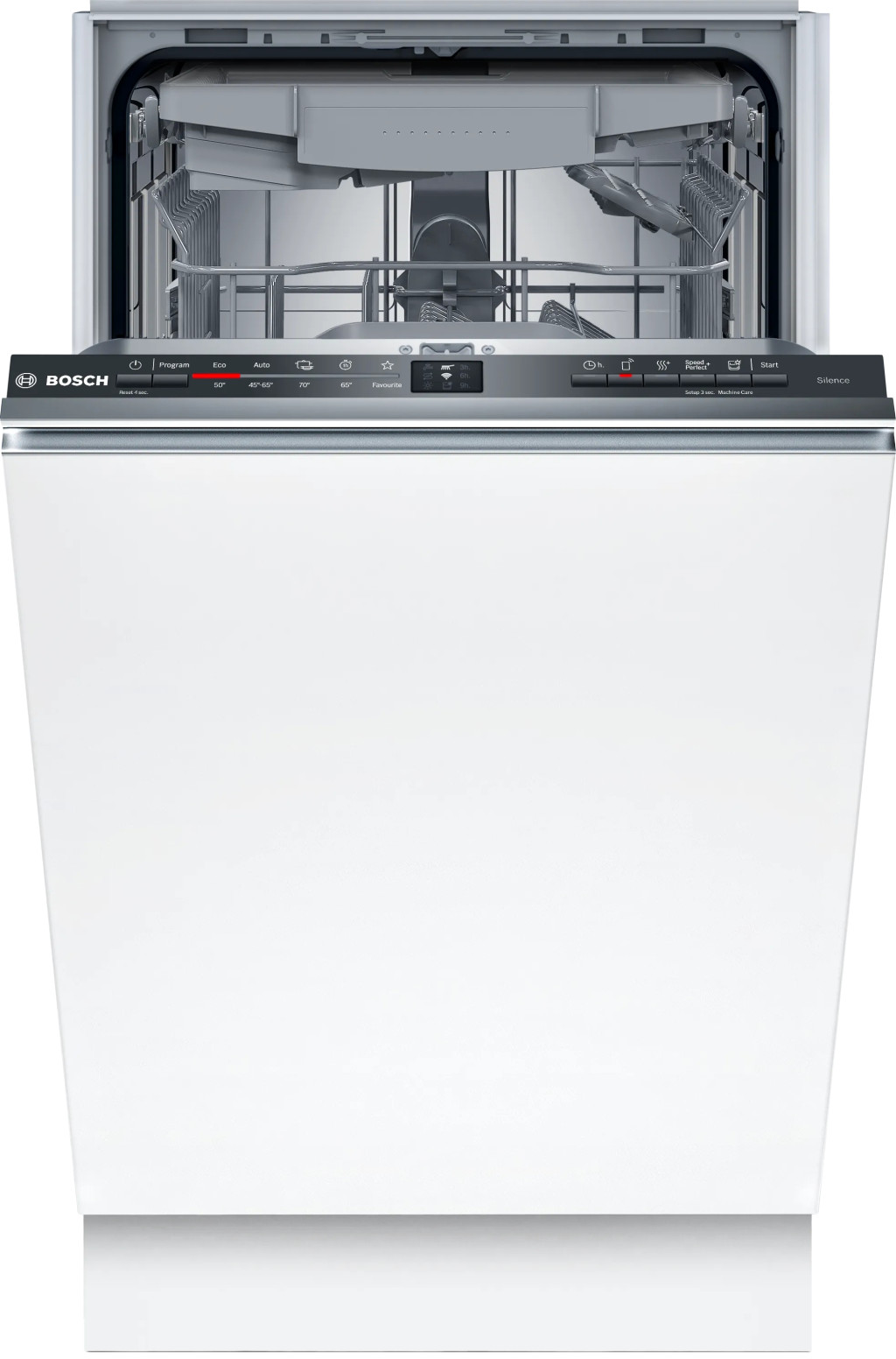 Dishwasher | SPV2HMX42E | Built-in | Width 45 cm | Number of place settings 10 | Number of programs 5 | Energy efficiency class E | Display | White