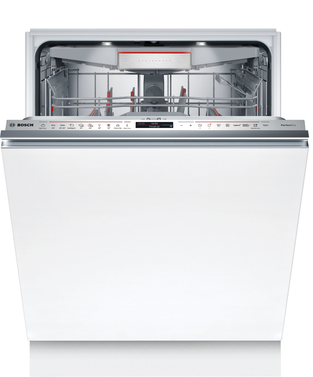 Dishwasher | SMV8YCX02E | Built-in | Width 60 cm | Number of place settings 14 | Number of programs 8 | Energy efficiency class A | Display | AquaStop function | White