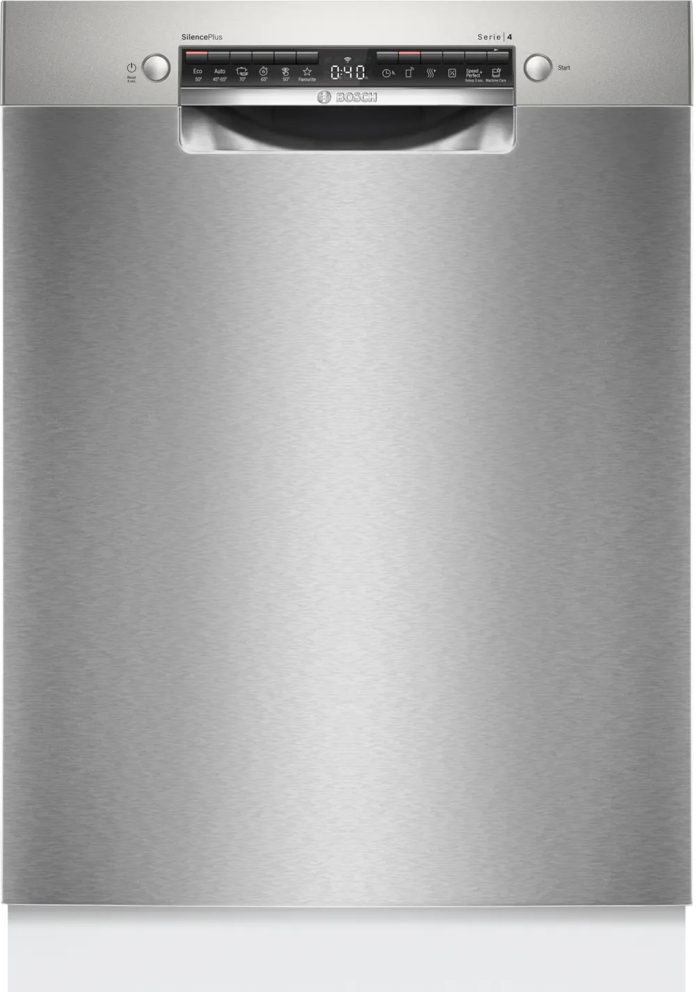 Dishwasher | SMU4HAI01S | Built-under | Width 60 cm | Number of place settings 13 | Number of programs 6 | Energy efficiency class D | Display | AquaStop function | Silver