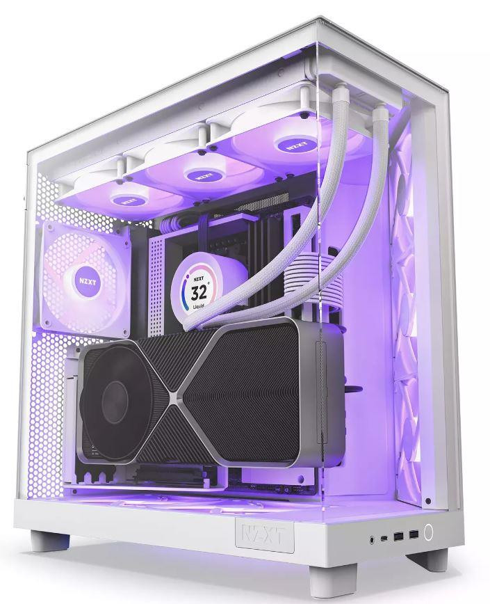 Case|NZXT|H6 Flow RGB|MidiTower|Case product features Transparent panel|Not included|ATX|MicroATX|MiniITX|Colour White|CC-H61FW-R1