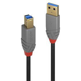 Lindy 36741 USB-kaabel 1 m USB 3.2 Gen 1 (3.1 Gen 1) USB A USB B Must