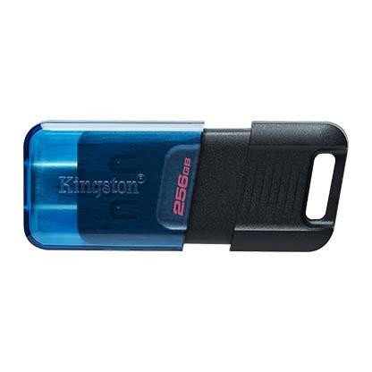 Kingston Technology DataTraveler 80 M USB-välkmälu 256 GB USB tüüp-C 3.2 Gen 1 (3.1 Gen 1) Must, Sinine