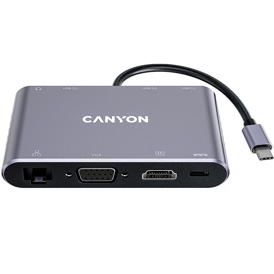 CANYON hub DS-14 8in1 4k USB-C Dark Grey