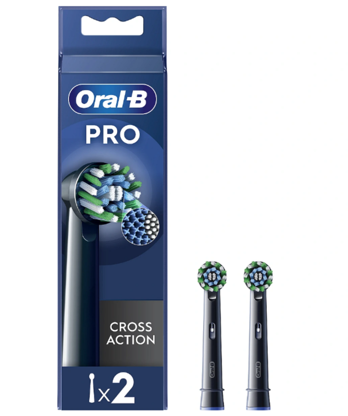 Oral-B | Replaceable toothbrush heads | EB50BRX-4 Cross Action | Heads | For adults | Number of brush heads included 4 | Black