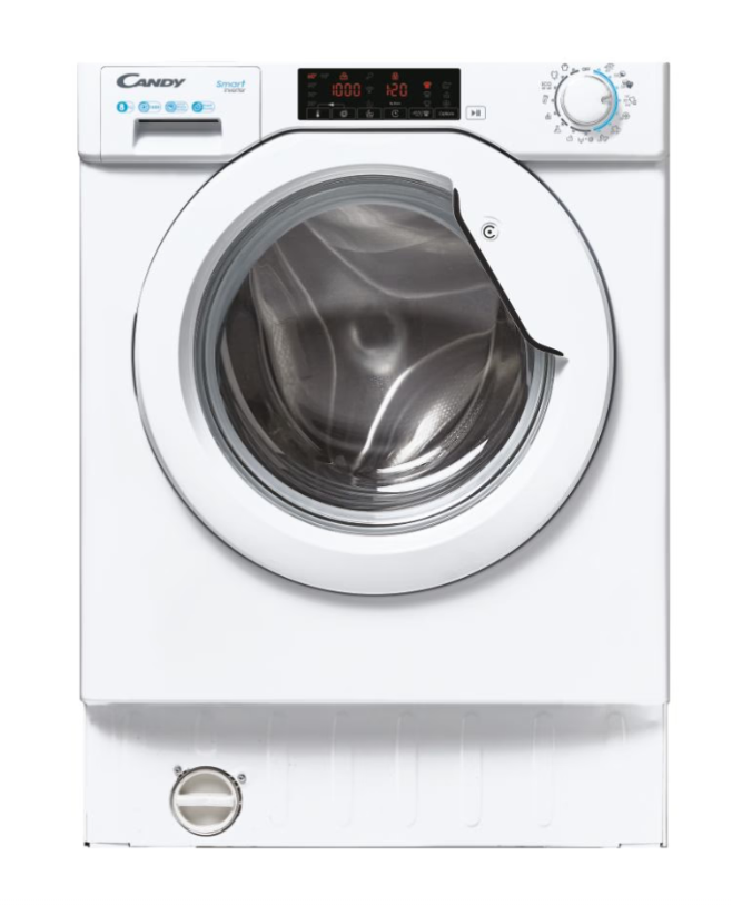 Candy Washing Machine | CBW 48TWME-S | Energy efficiency class A | Front loading | Washing capacity 8 kg | 1400 RPM | Depth 54 cm | Width 60 cm | LCD | White