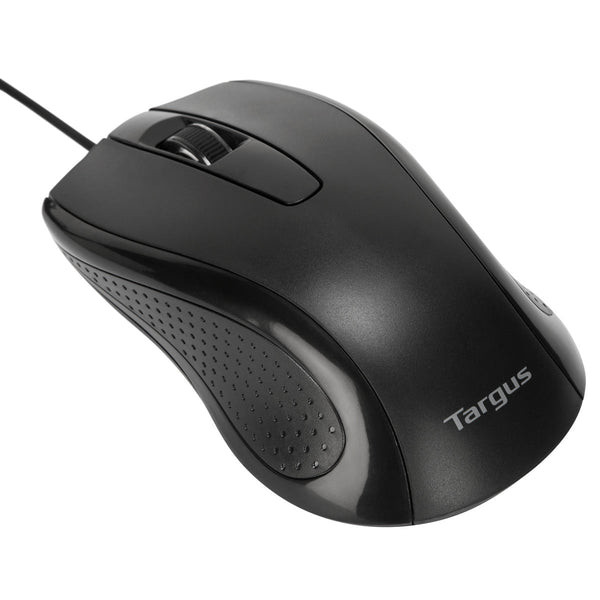 Targus Full-Size Optical Antimicrobial Wired Mouse | Targus Mouse | Full-Size Optical Antimicrobial | Wired | Black