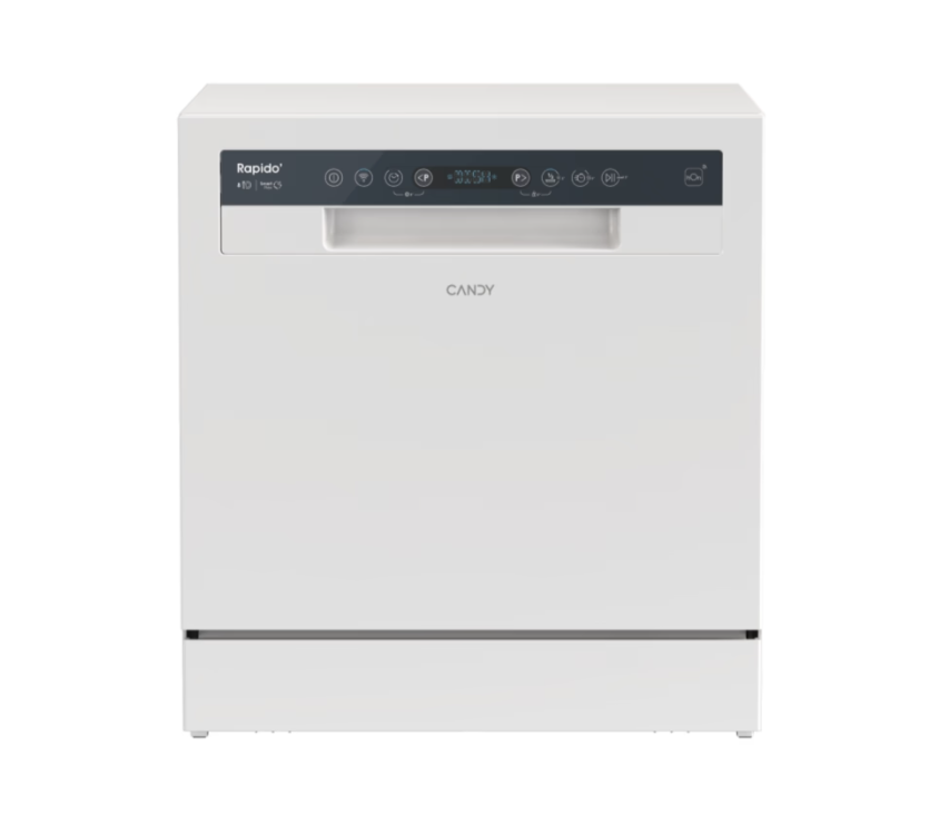 Dishwasher | CP 8F9FFW | Free-standing | Width 55 cm | Number of place settings 8 | Number of programs 8 | Energy efficiency class F | Display | White