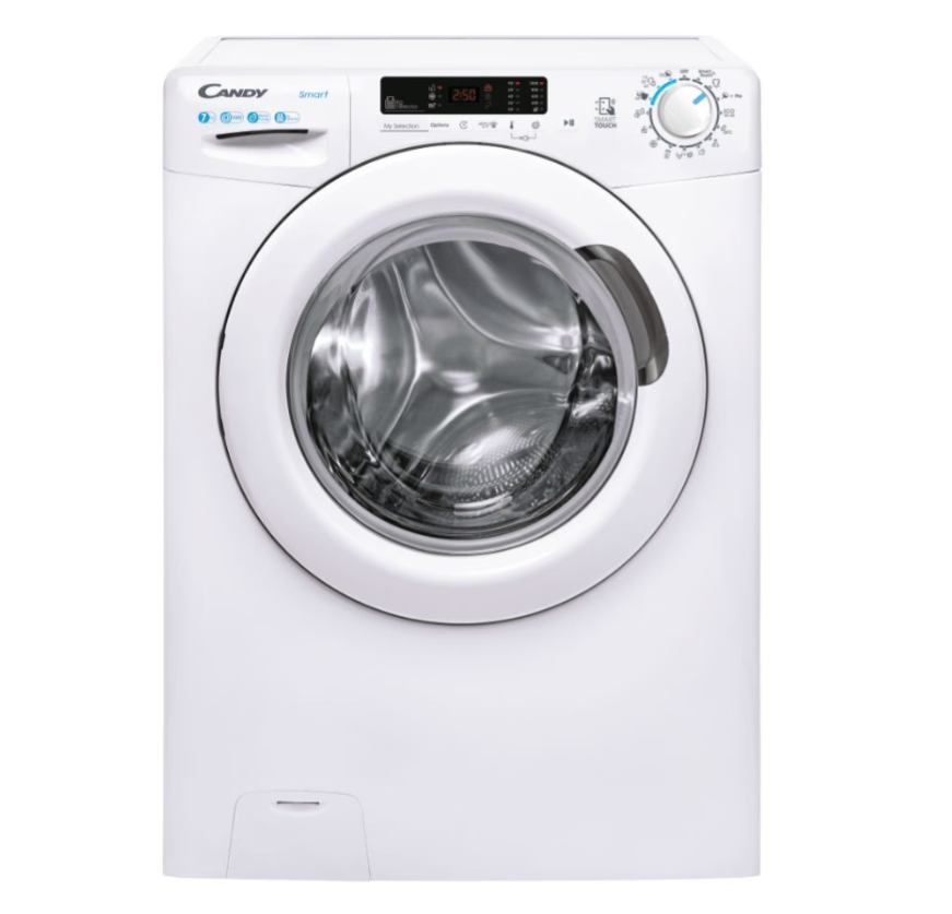 Washing Machine | CS4 1072DE/1-S | Energy efficiency class D | Front loading | Washing capacity 7 kg | 1000 RPM | Depth 45 cm | Width 60 cm | LCD | White
