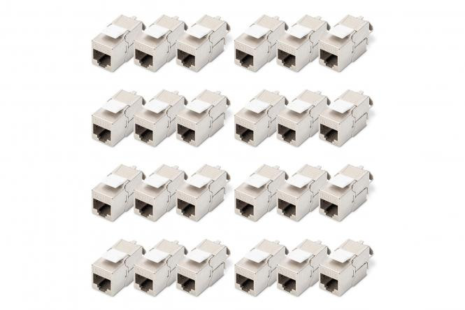 Digitus CAT 6A Keystone Module, shielded, toolfree, set 24 pcs | Digitus | Keystone Module | CAT 6A | 14.5 x 34.5 x 21.0 mm