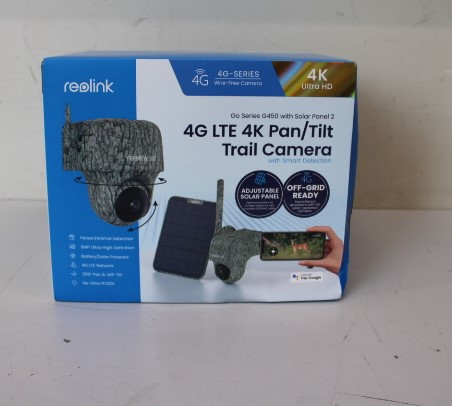 SALE OUT. Reolink Go Series G450 4K 4G LET Hunting Camera with Solar Panel, Camouflage | Reolink | Hunting Camera with Solar Panel | Go Series G450 | PTZ | 8 MP | Fixed | Micro SD, Max. 128 GB | UNPACKED, SMALL SCRATCHES ON TOP