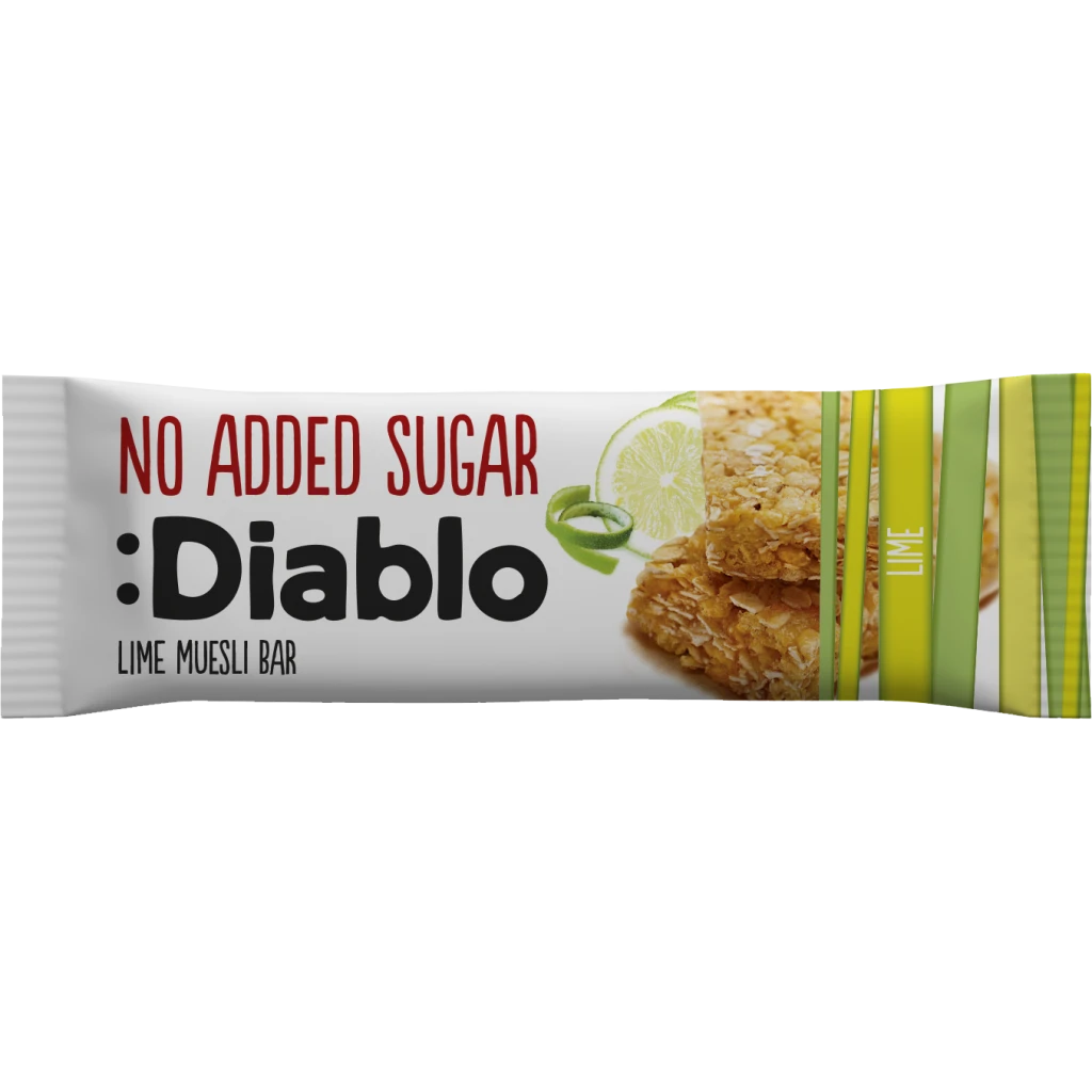 Müslibatoon DIABLO, laimiga, ilma suhkruta, 30g (kogus 2 tükki)