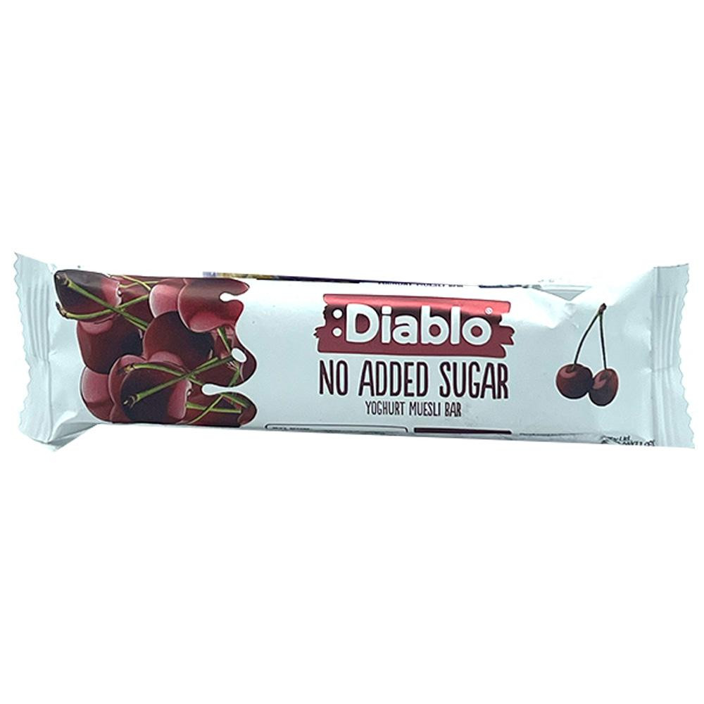 Müslibatoon DIABLO, jogurti ja kirsi maitsega, ilma suhkruta, 30g (kogus 2 tükki)