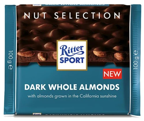 Tume šokolaad RITTER SPORT tervete mandlitega 100g