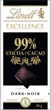 LINDT Excellence Tume šokolaad, 99% kakaosisaldusega, 50 g