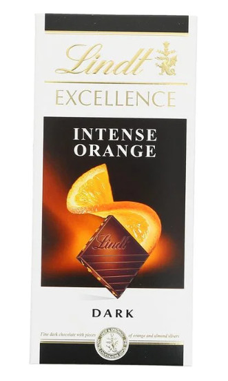 Tumešokolaad LINDT EXCELLENCE apelsinitükkidega 100g