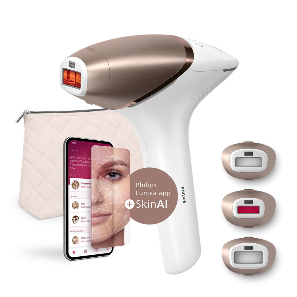 Philips | IPL Hair remover with SenseIQ | BRI973/00 | Bulb lifetime (flashes) 450.000 | Number of power levels 5 | White/Rose Gold