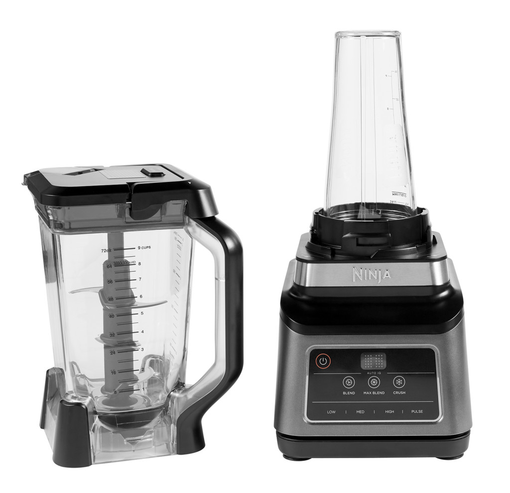 NINJA Mixer Blender 2in1 with Auto IQ | BN750EU | Tabletop | 1200 W | Jar material Plastic | Jar capacity 2.1+0.7 L | Ice crushing | Black/Silver