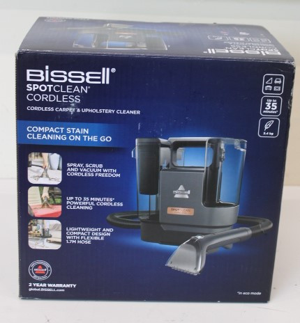 SALE OUT.  | Bissell SpotClean EU, Carpet and Upholstery Cleaner | 3681N | Cordless operating | Washing function | 25.9 V | Operating time (max) 35 min | Black | Warranty 24 month(s) | UNPACKED, USED, SCRATCHES