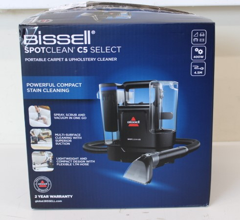 SALE OUT.  | Bissell SpotClean C5 Select Portable Carpet and Upholstery Cleaner | 3928N | Corded operating | Handheld | Washing function | 400 W | Black/Blue | Warranty 24 month(s) | DAMAGED PACKAGING, USED, DIRTY, SCRATCHED, MISSING LIQUID BOTLLE