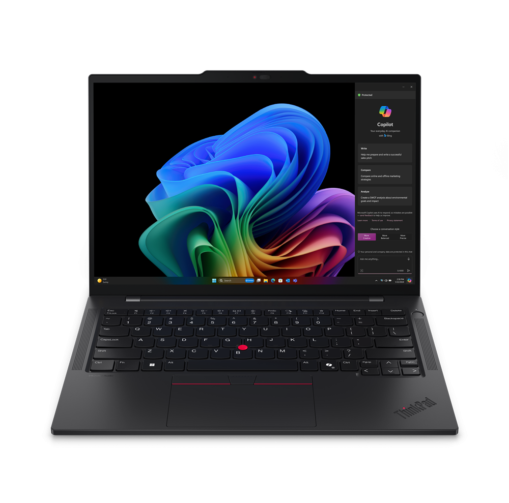 Lenovo ThinkPad T14s | Black | 14 " | IPS | WUXGA | 1920 x 1200 pixels | Anti-glare | Snapdragon X Elite | X1E-78-100 | 32 GB | Soldered LPDDR5x | Solid-state drive capacity 1000 GB | Qualcomm Adreno GPU | Windows 11 Pro | 802.11be | Bluetooth version 5.3 | Keyboard language Nordic | Keyboard backlit | Warranty 36 month(s) | Battery warranty 12 mon