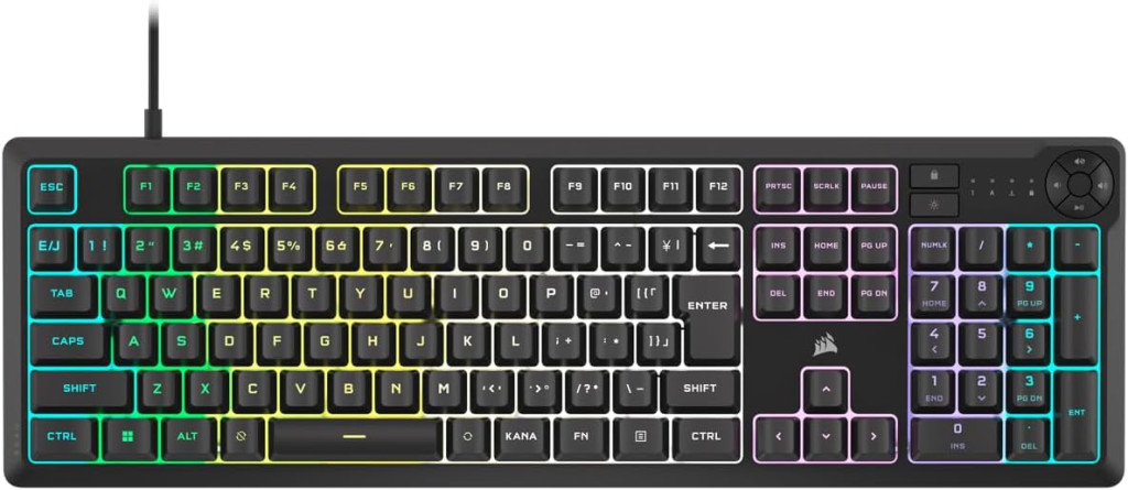 Corsair K55 CORE RGB | Gaming keyboard | Wired | NA | Black | USB 2.0 Type-A