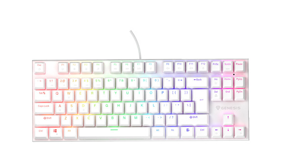 Genesis THOR 303 | Mechanical Gaming Keyboard | Wired | US | White | USB Type-A | Outemu Peach Silent