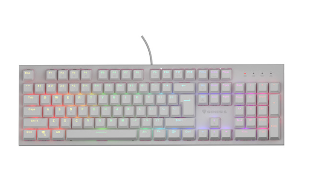 Genesis THOR 303 | Mechanical Gaming Keyboard | Wired | US | White | USB Type-A | Outemu Peach Silent