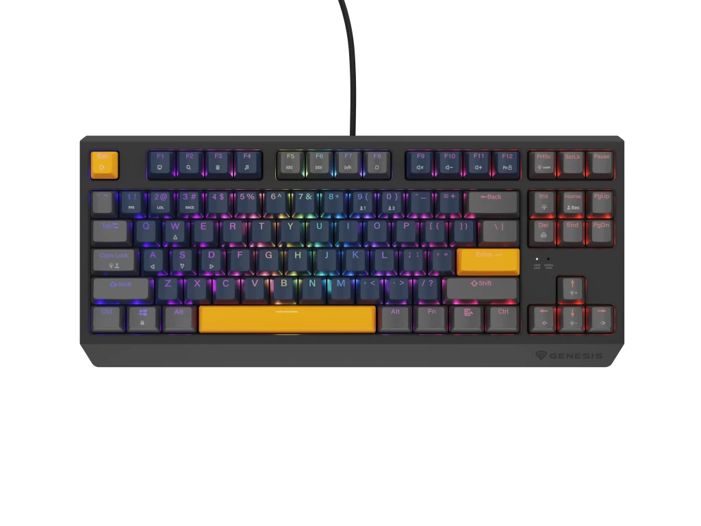 Genesis THOR 230 | Mechanical Gaming Keyboard | Wired | US | Naval Blue Positive | USB Type-A | Outemu Panda