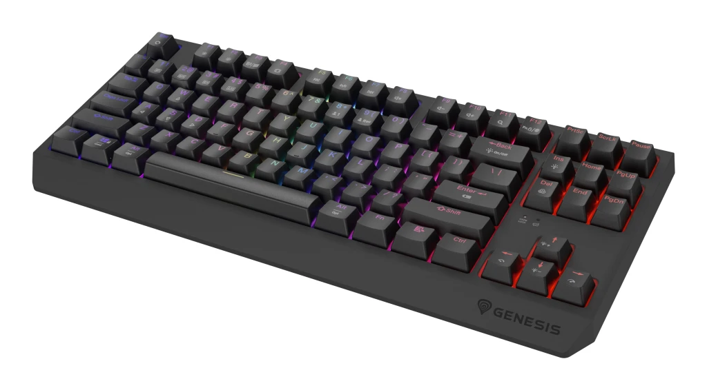Genesis THOR 230 | Mechanical Gaming Keyboard | Wireless | US | Black | 2.4 GHz, Bluetooth, USB | Outemu Silent Lemon