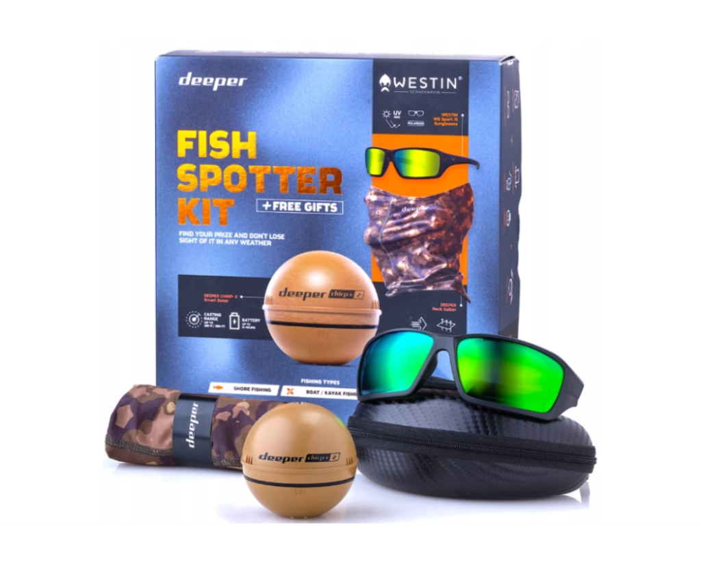 Deeper | Deeper Fish Spotter Kit with Smart Sonar CHIRP+2 | Sonar | Beige/Black/Camouflage