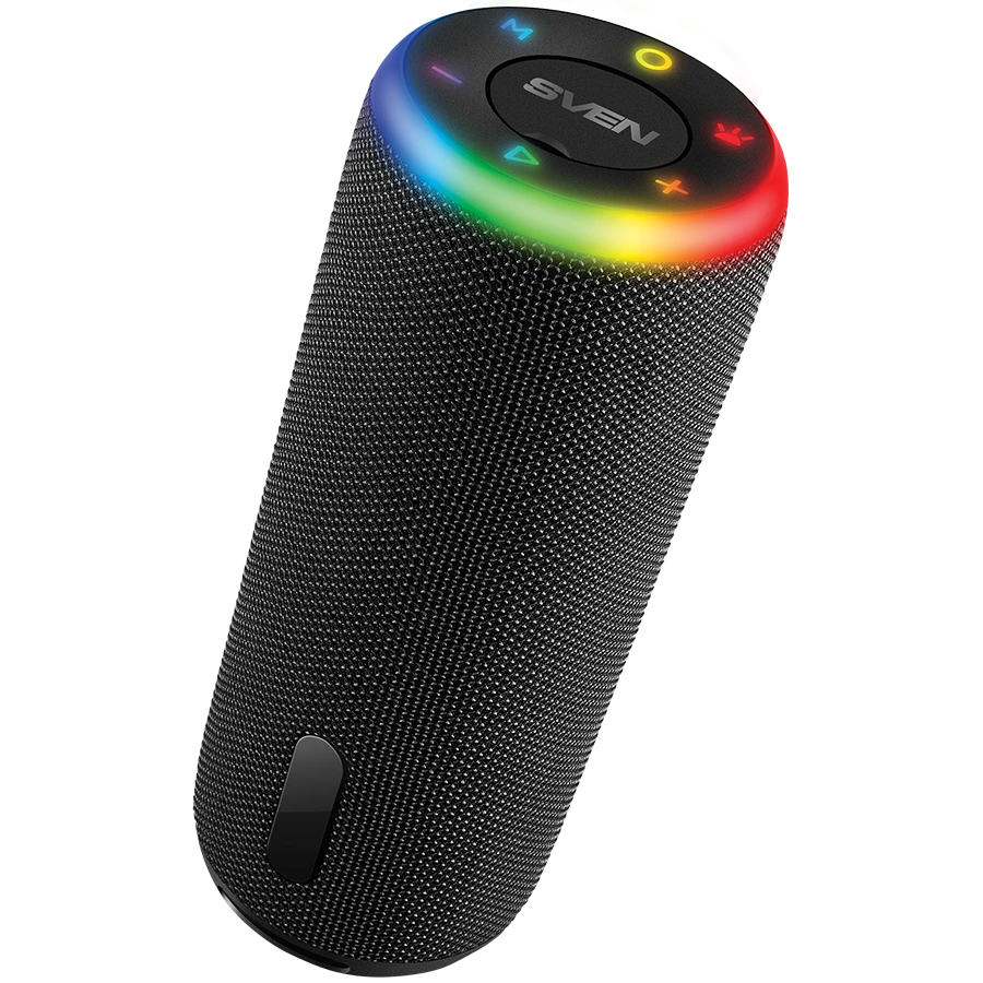 Speaker 2.0 portable SVEN PS-150, black, power output 10W (2x5W) (RMS), TWS, Bluetooth, FM, USB, lithium battery 1800mA*h