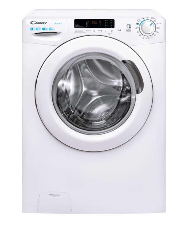 Candy Washing Machine | CS4 1262DE/1-S | Energy efficiency class D | Front loading | Washing capacity 6 kg | 1200 RPM | Depth 45 cm | Width 60 cm | Display | LCD | Near Field Communication (NFC) | White