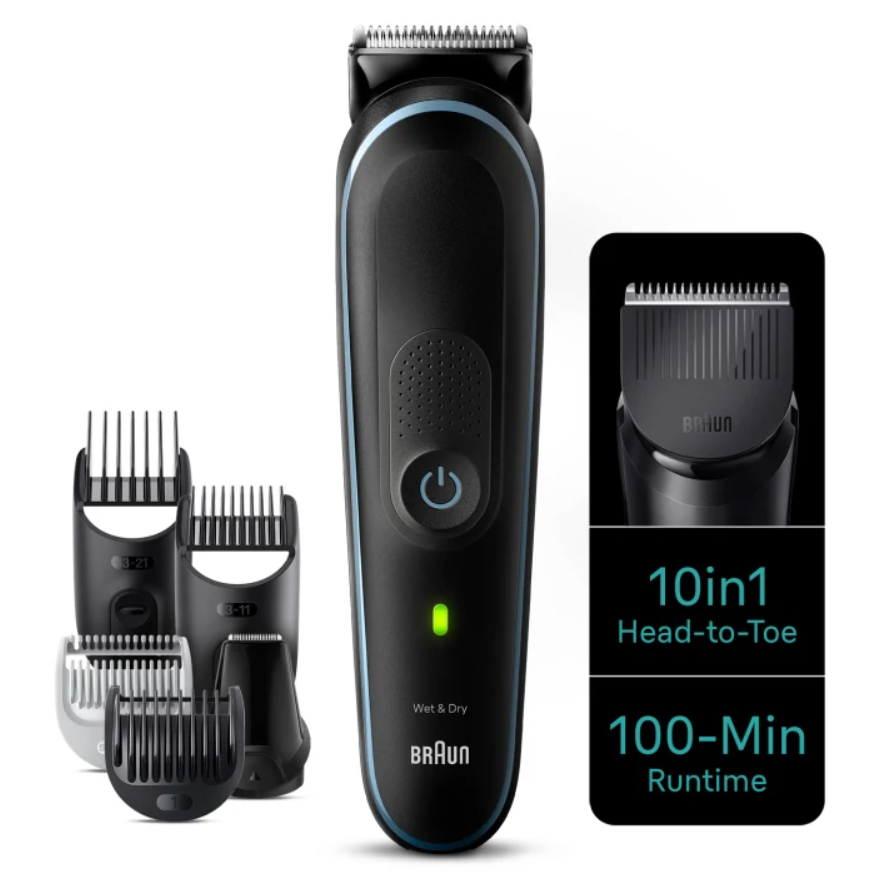 Braun | All-in-one trimmer | MGK5445 | Cordless | Number of length steps 13 | Black/Blue